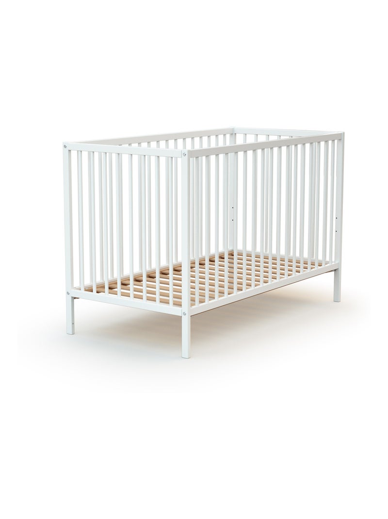WEBABY - Cuna bebe madera - Blanco - 60 x 120 - 124 x 64,5 x 82 cm ONE Blanco - Kiabi
