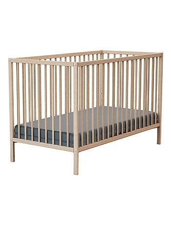 WEBABY - Cuna bebe madera - Haya Cruda - 60 x 120 - 124 x 64,5 x 82 cm ONE