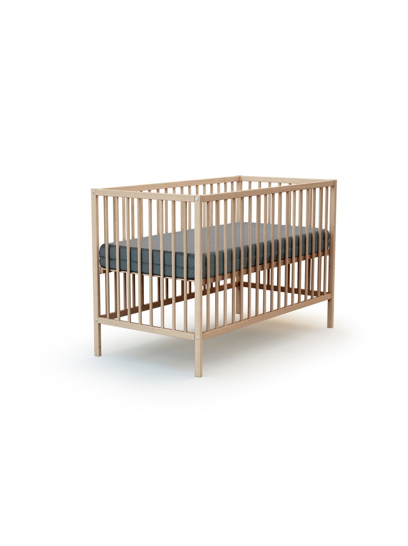 WEBABY - Cuna bebe madera - Haya Cruda - 60 x 120 - 124 x 64,5 x 82 cm ONE Marrón avellana - Kiabi
