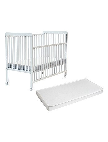 Cuna bebé con lateral abatible con colchón LIVO