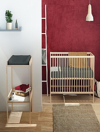 WEBABY - Cuna bebe madera ONE - Blanco - 60 x 120 - 124 x 64,50 x 82 cm