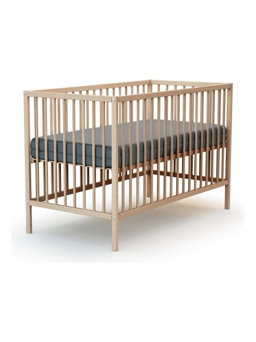 WEBABY - Cuna bebe madera ONE - Haya Cruda - 60 x 120 - 124 x 64,50 x 82 cm - Kiabi