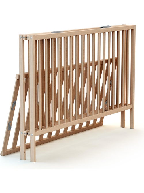 WEBABY - Cuna bebé plegable madera - Haya Cruda - 60 x 120 - 124 x 64,5 x 82 cm FLEX - Kiabi