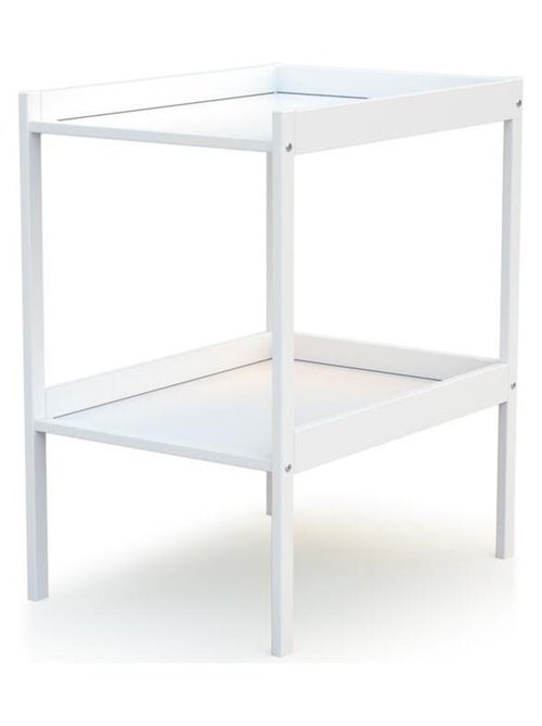 WEBABY - Cuna bebé y meuble cambiador madera MILO - Blanco - 60 x 120 - Kiabi