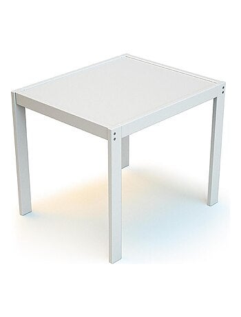 WEBABY - Mesa infantil madera - Blanco - 64 x 53 x 55 cm