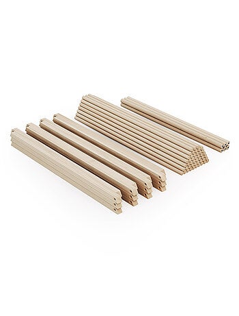 WEBABY - Parque infantil hexagonal de madera ALVEO - 125 x 109 x 65 cm