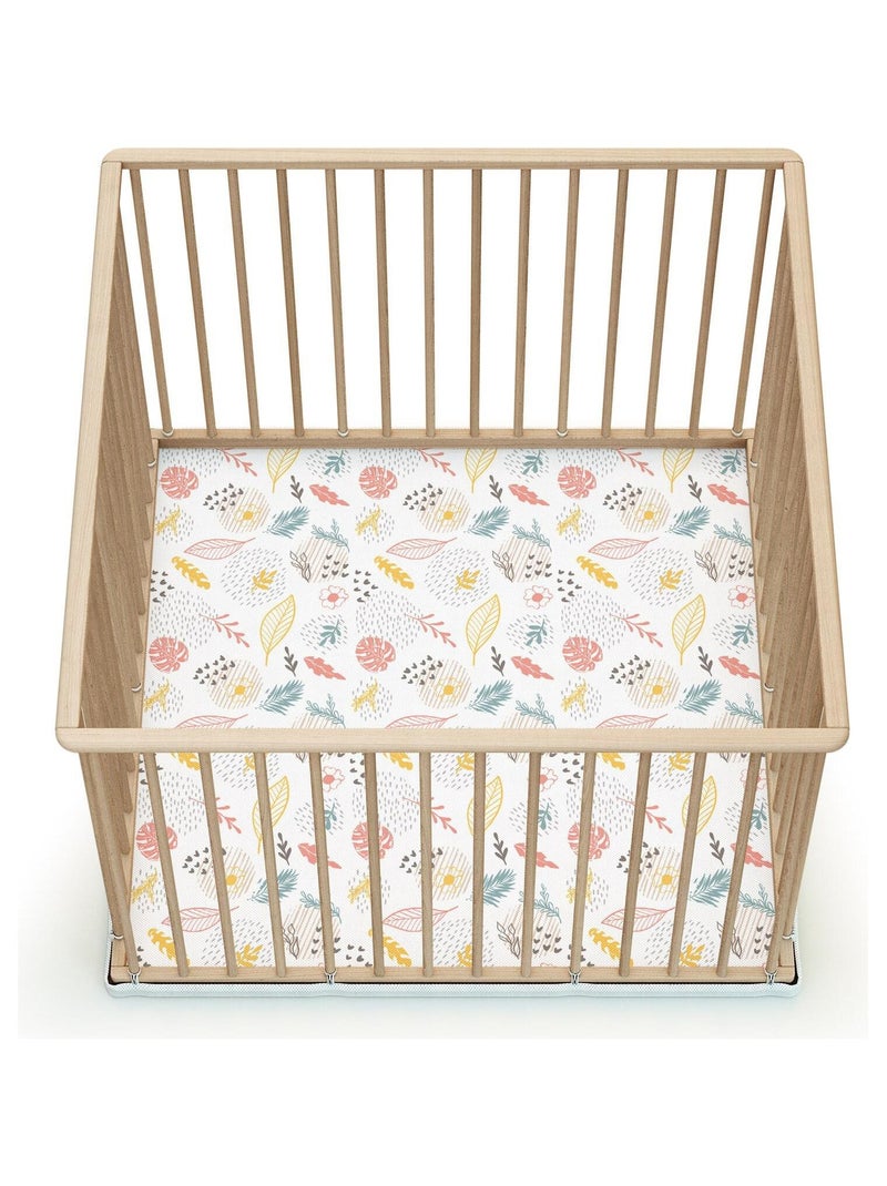 WEBABY - Parque infantil madera CUBO - Haya Cruda - 100 x 100 cm Marrón avellana - Kiabi