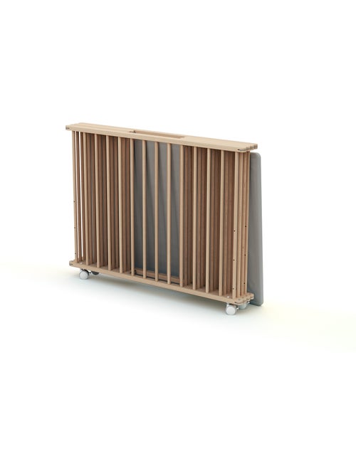 WEBABY - Parque infantil plegable madera CALI - Haya Cruda - 100 x 100 cm - Kiabi