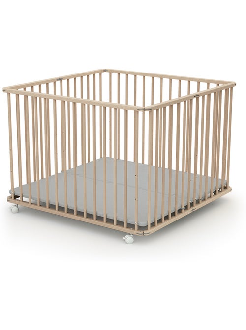 Webaby - parque infantil plegable madera cali - haya cruda - 70 x 100 cm - Kiabi Webaby - parque infantil plegable madera cali - haya cruda - 70 x 100 cm - Kiabi