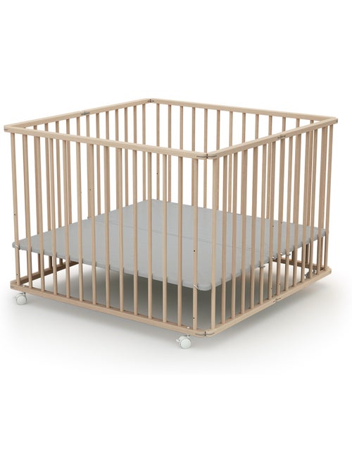Webaby - parque infantil plegable madera cali - haya cruda - 70 x 100 cm - Kiabi Webaby - parque infantil plegable madera cali - haya cruda - 70 x 100 cm - Kiabi