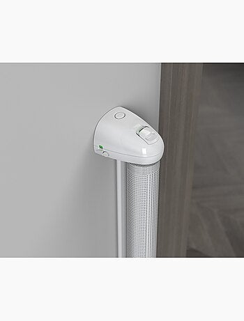 WEBABY - Puerta de seguridad para bebés en carrete KLIP - Blanco 130 cm - a partir de 24 meses