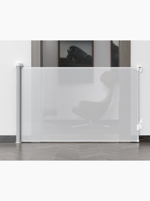 WEBABY - Puerta de seguridad para bebés en carrete KLIP - Blanco 130 cm - a partir de 24 meses - Kiabi