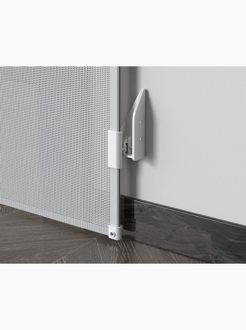 WEBABY - Puerta de seguridad para bebés en carrete KLIP - Blanco 130 cm - a partir de 24 meses Blanco - Kiabi