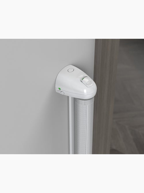WEBABY - Puerta de seguridad para bebés en carrete KLIP - Blanco 130 cm - a partir de 24 meses - Kiabi