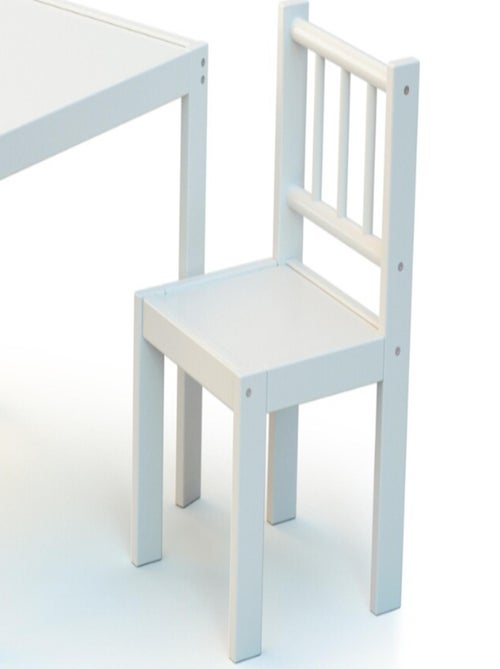WEBABY - Silla infantil madera - Blanco - 32 x 32 x 61,5 cm - Kiabi