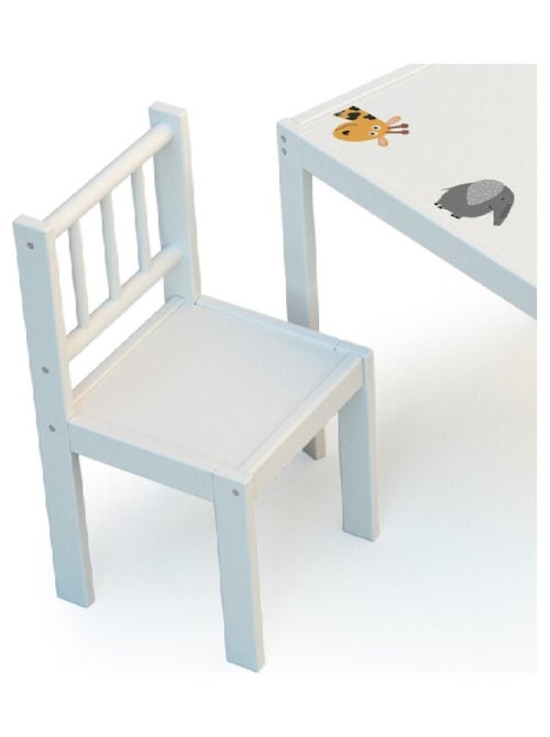 WEBABY - Silla infantil madera - Blanco - 32 x 32 x 61,5 cm - Kiabi