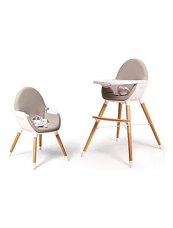 WEBABY - Trona bebé evolutiva - Blanco/Gris - 59 x 57 x 96 cm