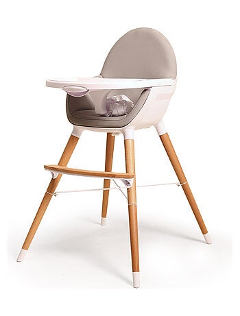 WEBABY - Trona bebé evolutiva - Blanco/Gris - 59 x 57 x 96 cm