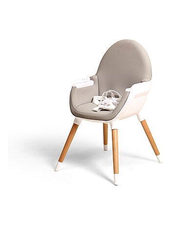 WEBABY - Trona bebé evolutiva - Blanco/Gris - 59 x 57 x 96 cm