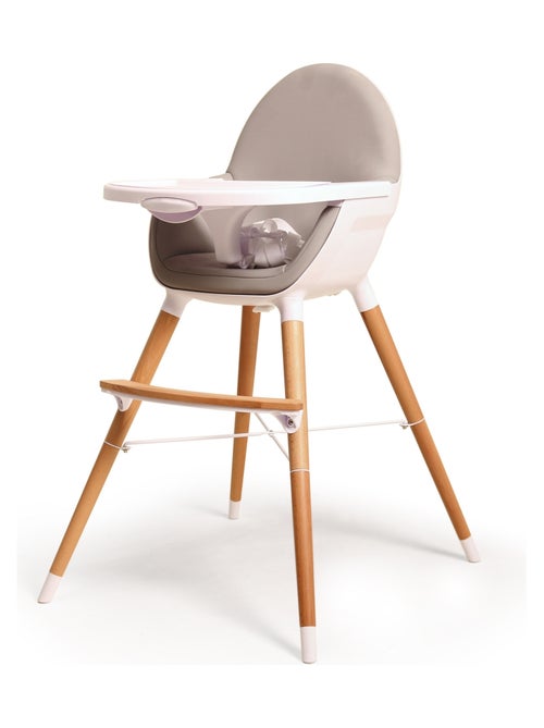 WEBABY - Trona bebé evolutiva - Blanco/Gris - 59 x 57 x 96 cm - Kiabi