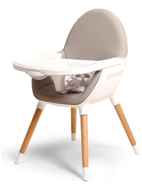 WEBABY - Trona bebé evolutiva - Blanco/Gris - 59 x 57 x 96 cm - Kiabi