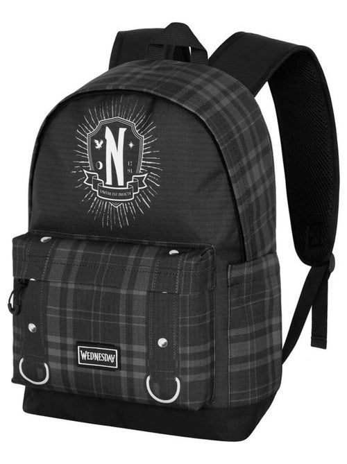 Wednesday Miércoles Chains Mochila HS PLUS, Negro - Kiabi
