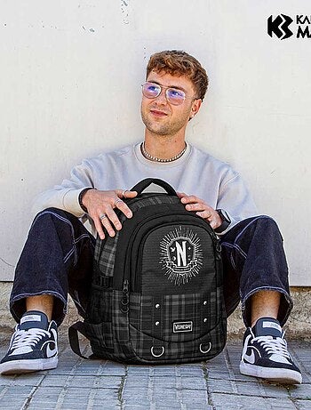 Wednesday Miércoles Chains Mochila Running PLUS, Negro
