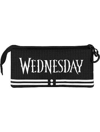 Wednesday miércoles cute estuche portatodo triple, gris