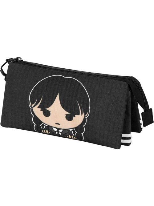 Wednesday Miércoles Cute Estuche Portatodo Triple, Gris - Kiabi Wednesday Miércoles Cute Estuche Portatodo Triple, Gris - Kiabi