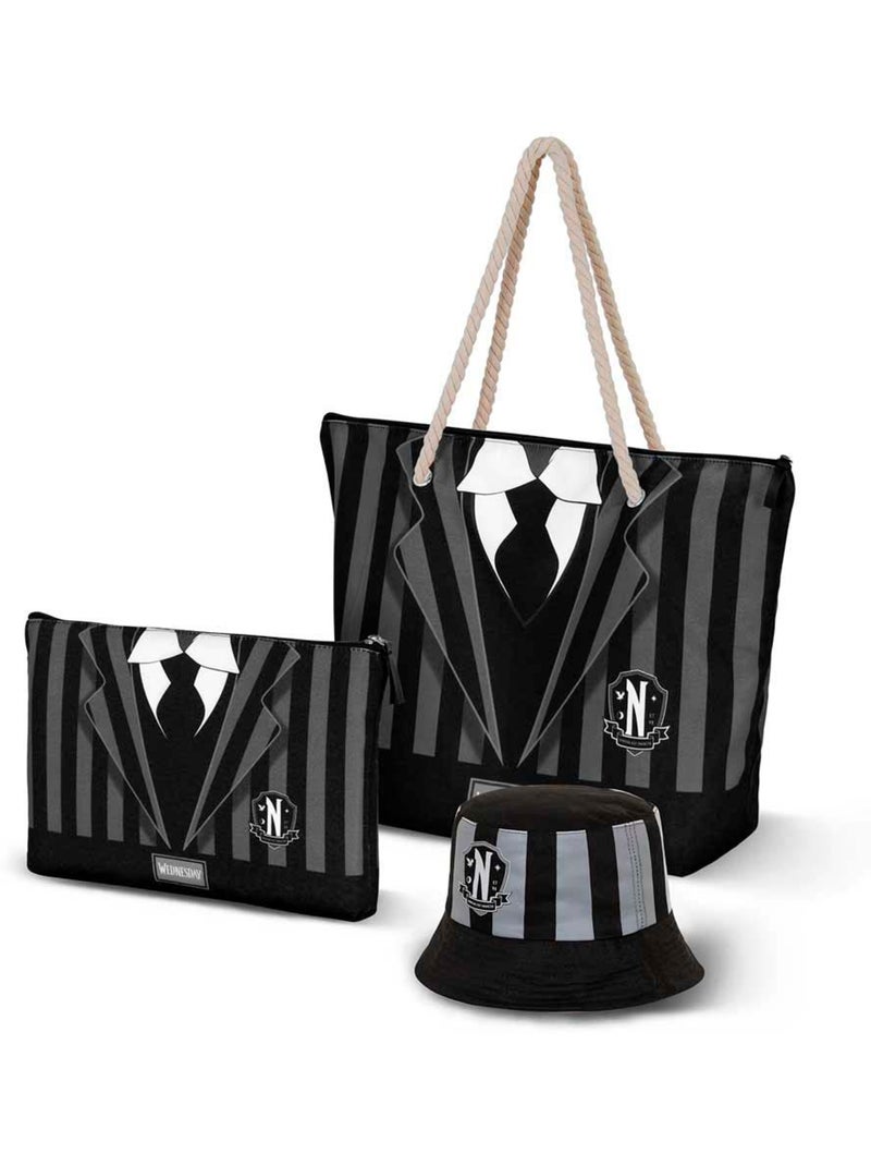 Wednesday miércoles uniform bolsa de playa soleil, negro Negro - Kiabi