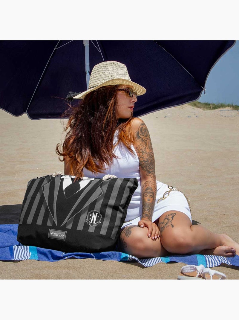 Wednesday miércoles uniform bolsa de playa soleil, negro Negro - Kiabi