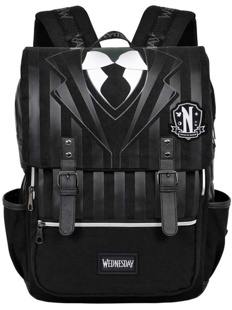Wednesday Miércoles Uniform Mochila Oxford, Negro Negro - Kiabi