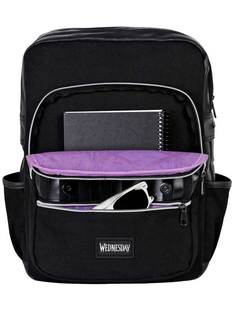 Wednesday Miércoles Uniform Mochila Oxford, Negro Negro - Kiabi