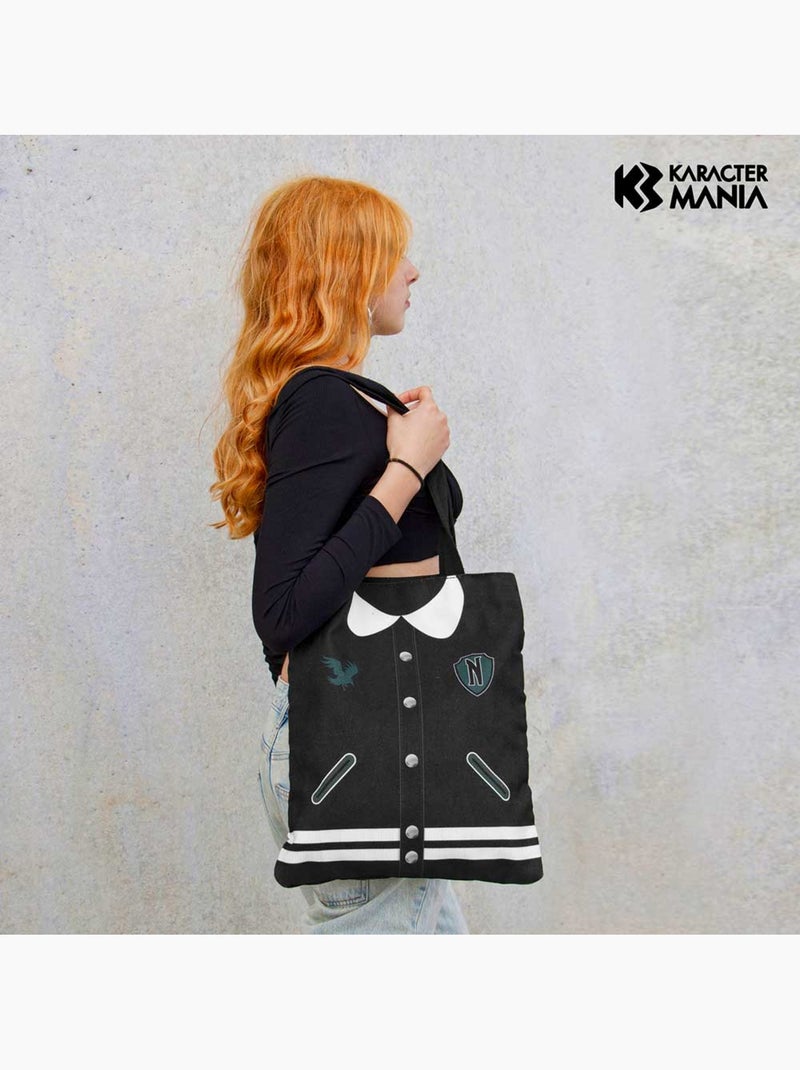 Wednesday Miércoles Varsity Bolsa de la Compra Shopping Bag, Negro Negro - Kiabi