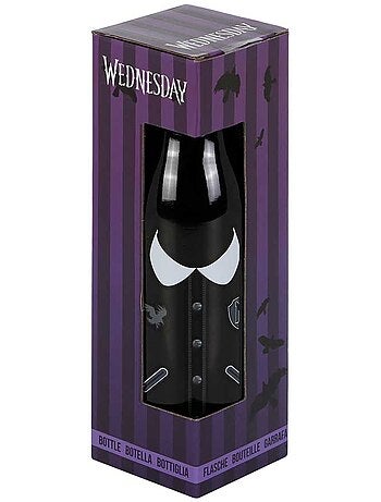 Wednesday miércoles varsity botella, negro