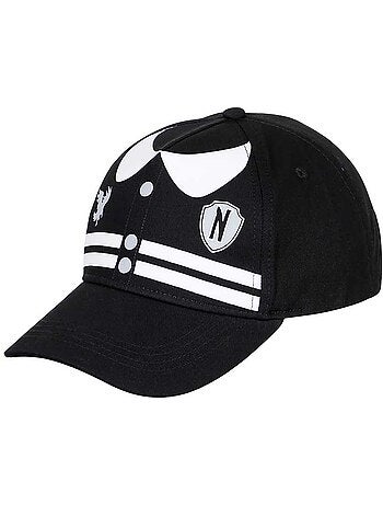 Wednesday Miércoles Varsity Gorra Infantil, Negro