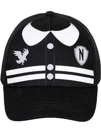 Wednesday Miércoles Varsity Gorra Infantil, Negro