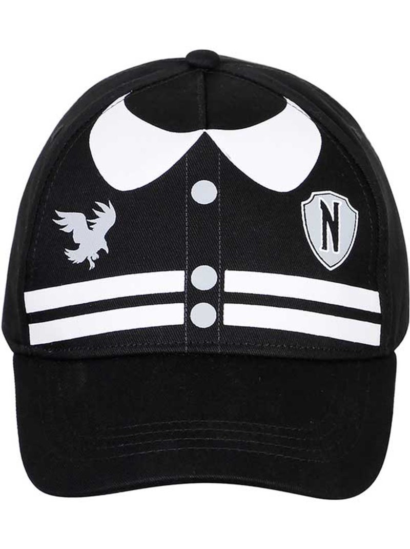 Wednesday Miércoles Varsity Gorra Infantil, Negro Negro - Kiabi