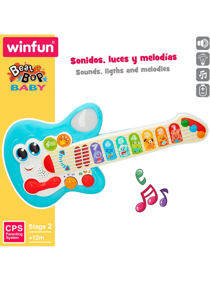 Winfun guitarra bebé táctil c/luz, sonido y melodías N/D - Kiabi