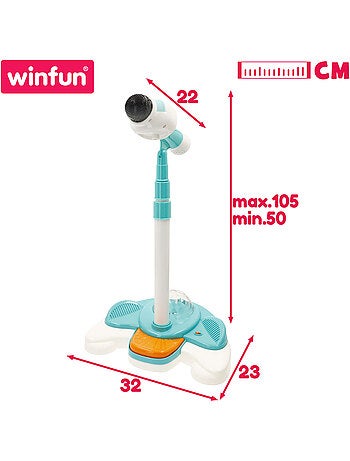 Winfun micrófono infantil inalámbrico con soporte regulable 32x23x50-150 cm