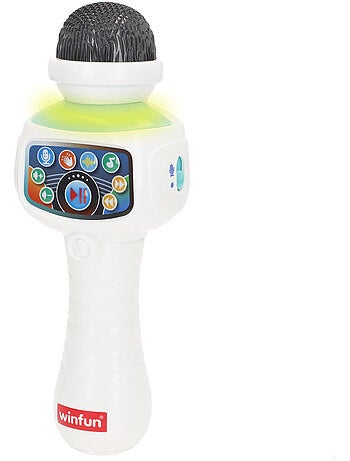 Winfun micrófono karaoke inalámbrico juguete con luz, melodías y efectos