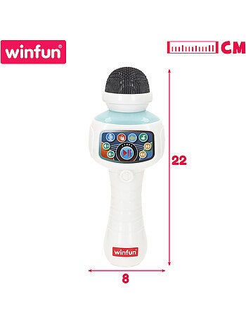 Winfun micrófono karaoke inalámbrico juguete con luz, melodías y efectos