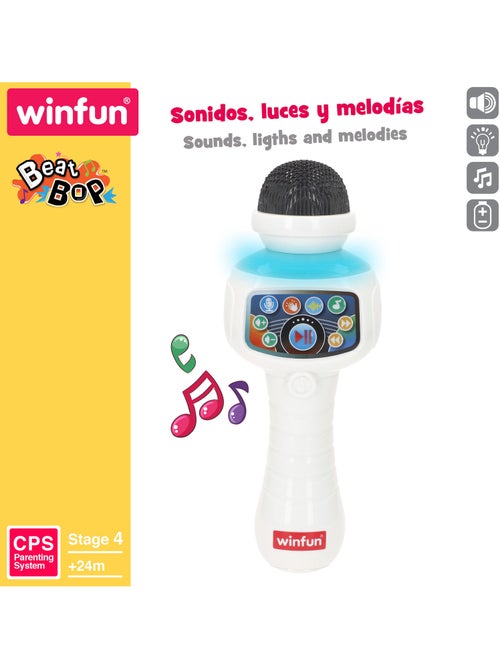 Winfun micrófono karaoke inalámbrico juguete con luz, melodías y efectos - Kiabi