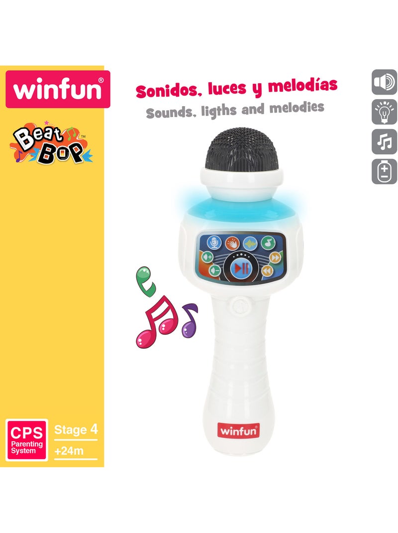 Winfun micrófono karaoke inalámbrico juguete con luz, melodías y efectos N/D - Kiabi