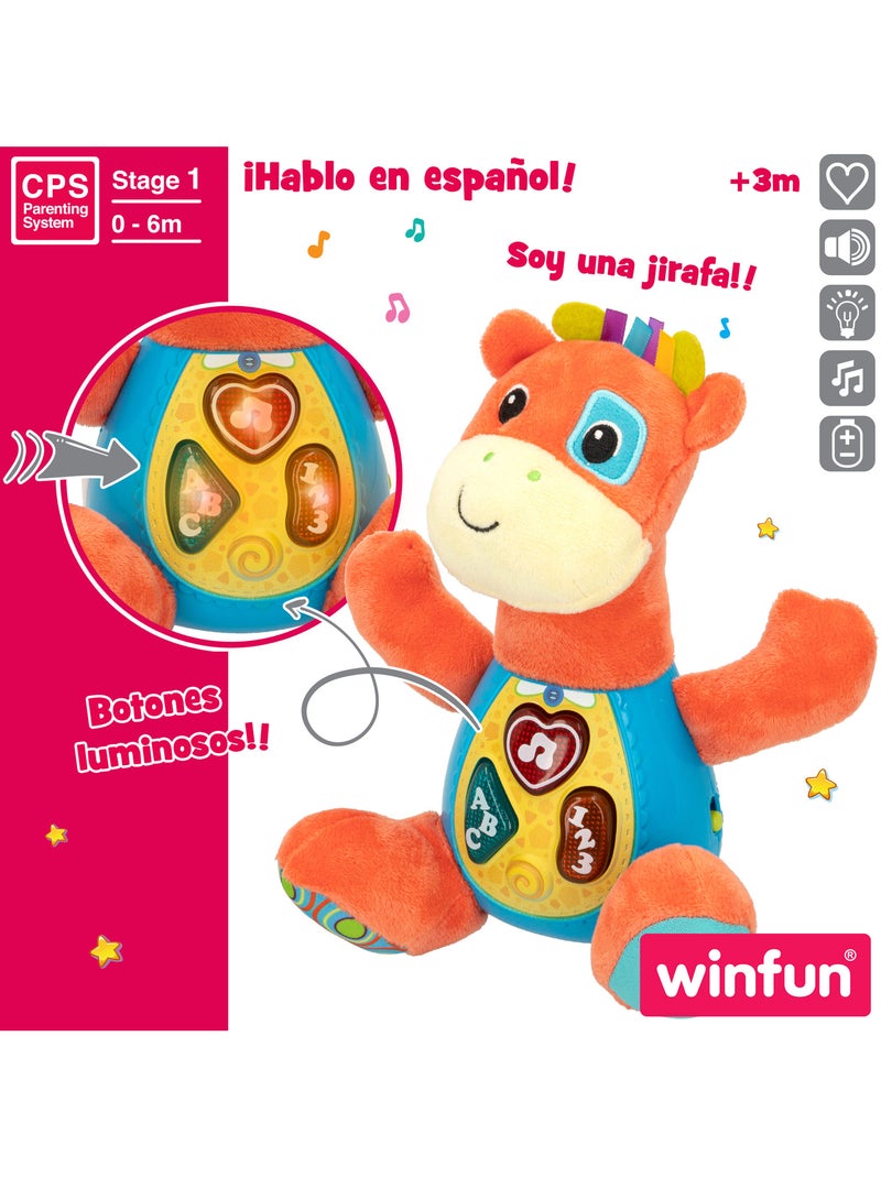 Winfun peluche jirafa que habla c/luces en español Multicolor - Kiabi