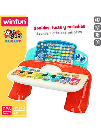 Winfun piano bebé táctil c/luz, sonido y melodías