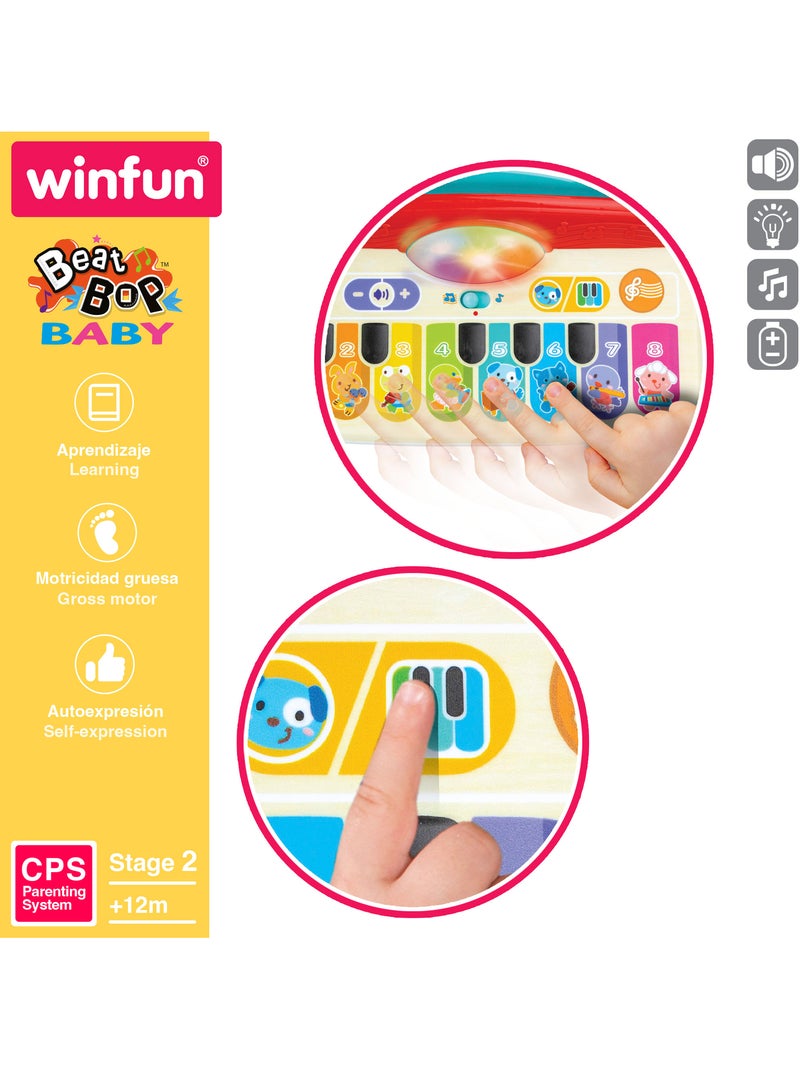 Winfun piano bebé táctil c/luz, sonido y melodías N/D - Kiabi