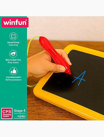 Winfun tablet aprendizaje bilingüe con panel de dibujo