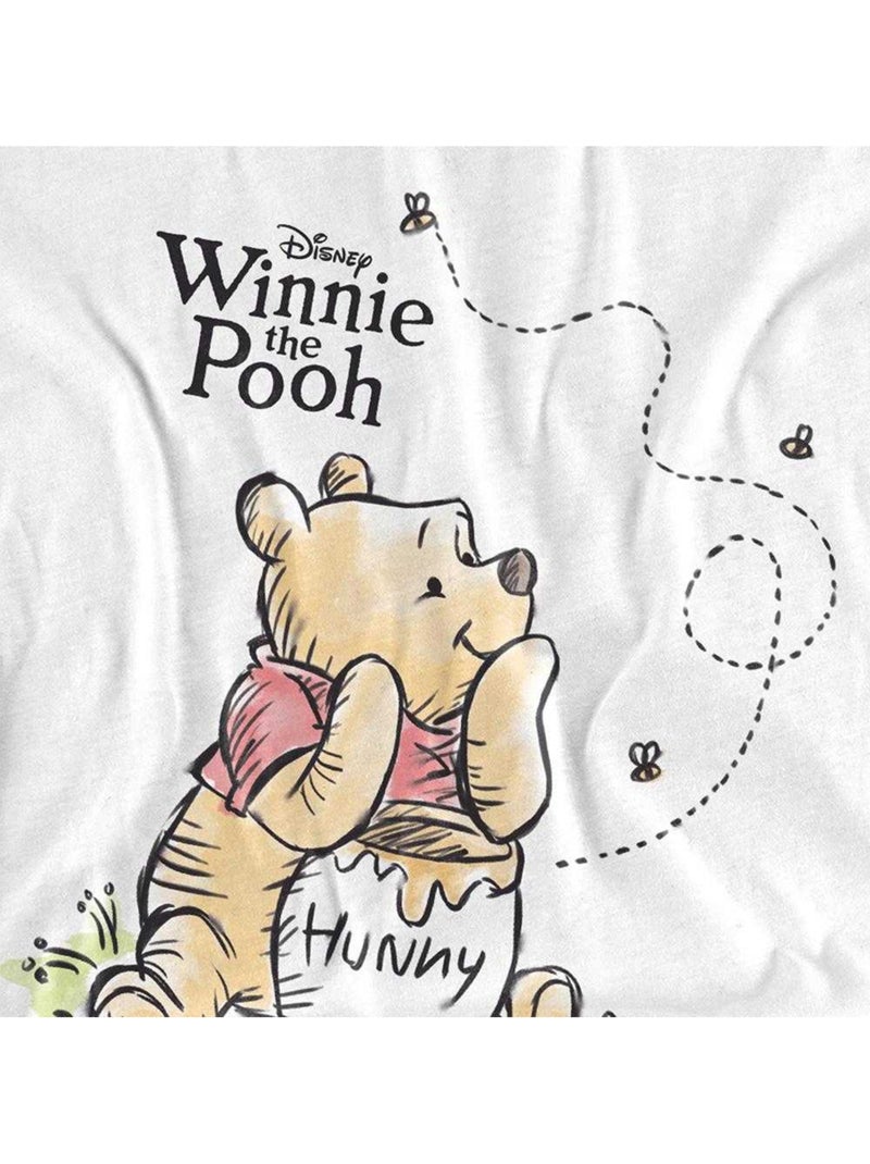 Winnie the Pooh - Camiseta Hunny Diseño Póster para Adultos Unisex Blanco - Kiabi