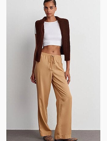 Women's pantalones de pernera ancha de tencel dilvin